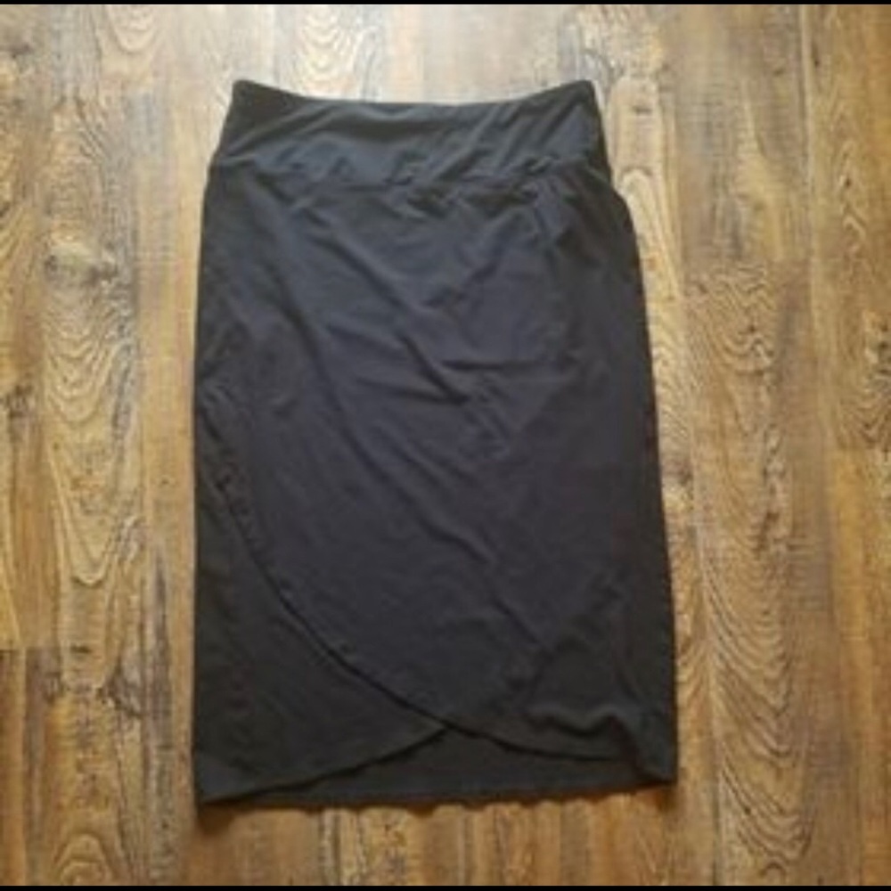 J Jill Wearever Collection 2X Black Pull On Skirt